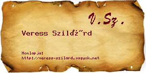 Veress Szilárd névjegykártya