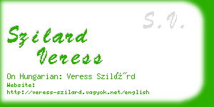 szilard veress business card